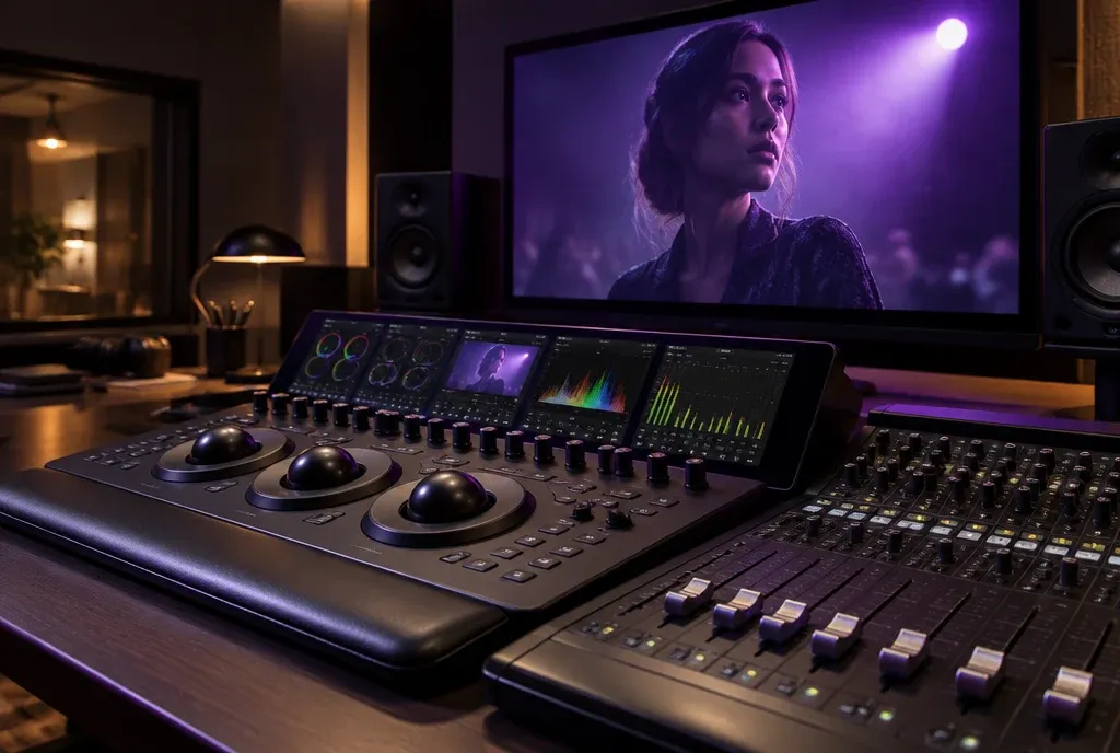 Concept visualization of postproduction for a professional film production.